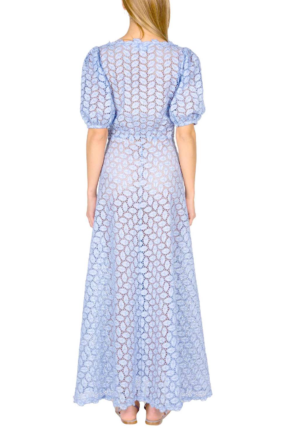 Luisa Beccaria Abito Bottoncino in Broderie Anglaise Nuova