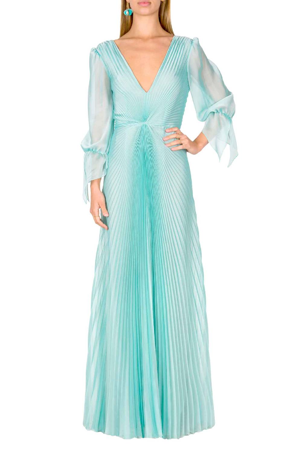 Luisa Beccaria Abito lungo in chiffon Angelina Vendita