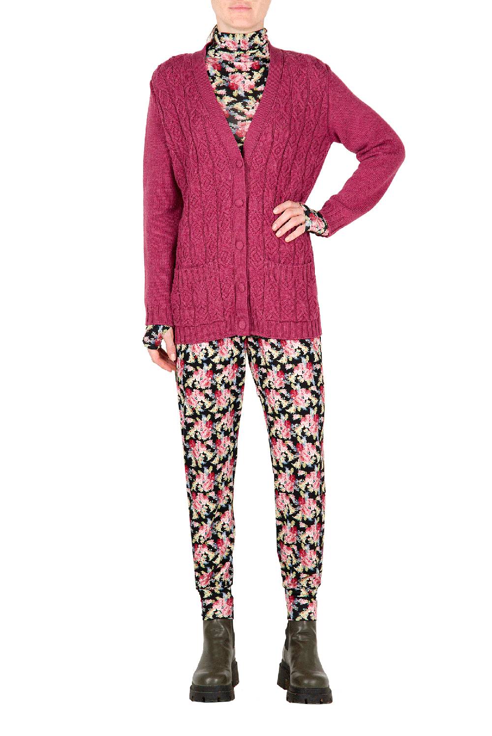 Luisa Beccaria Cardigan in lana ritorto Shopping Online