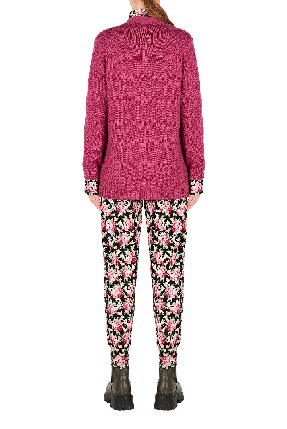 Luisa Beccaria Cardigan in lana ritorto Shopping Online