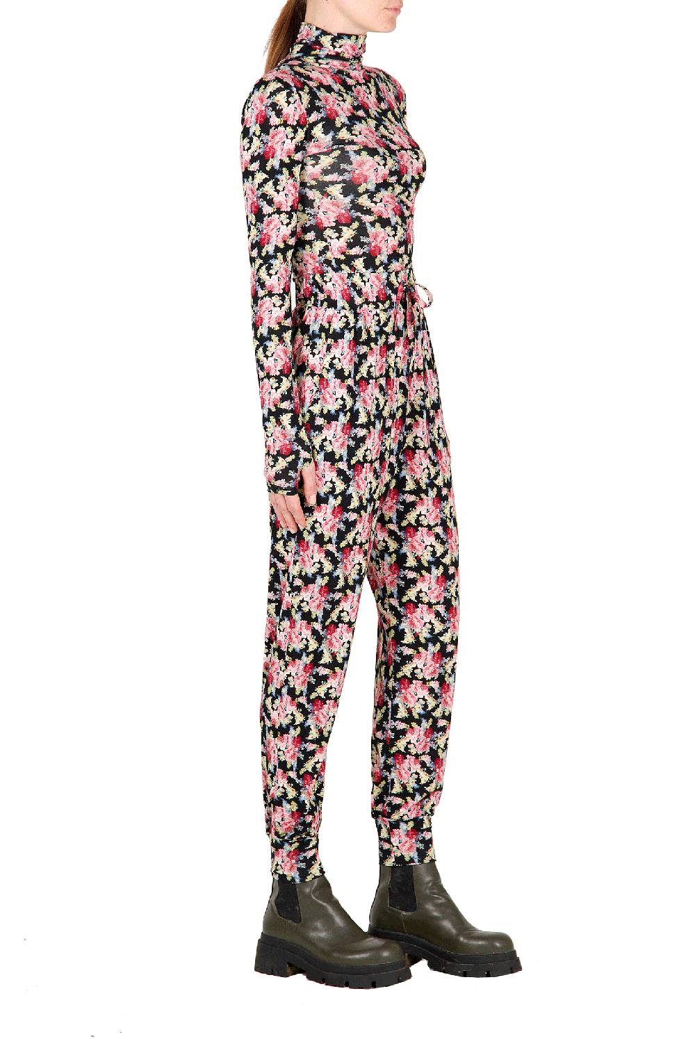 Luisa Beccaria Leggings Neri Floreali Affare Del Giorno