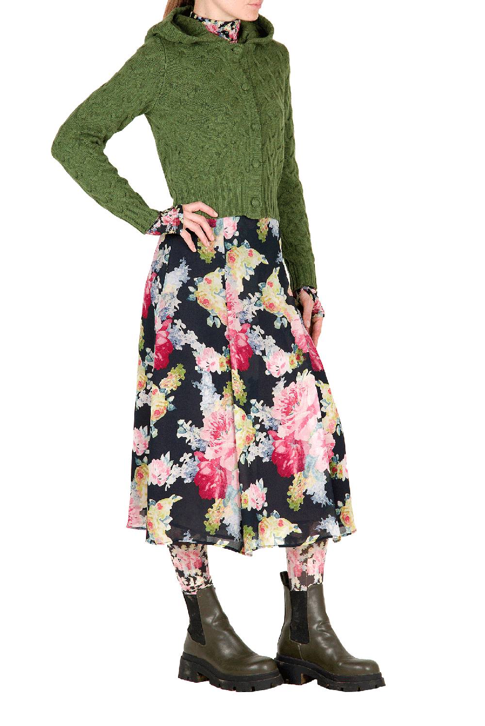 Luisa Beccaria Cardigan in lana a trecce In Vendita