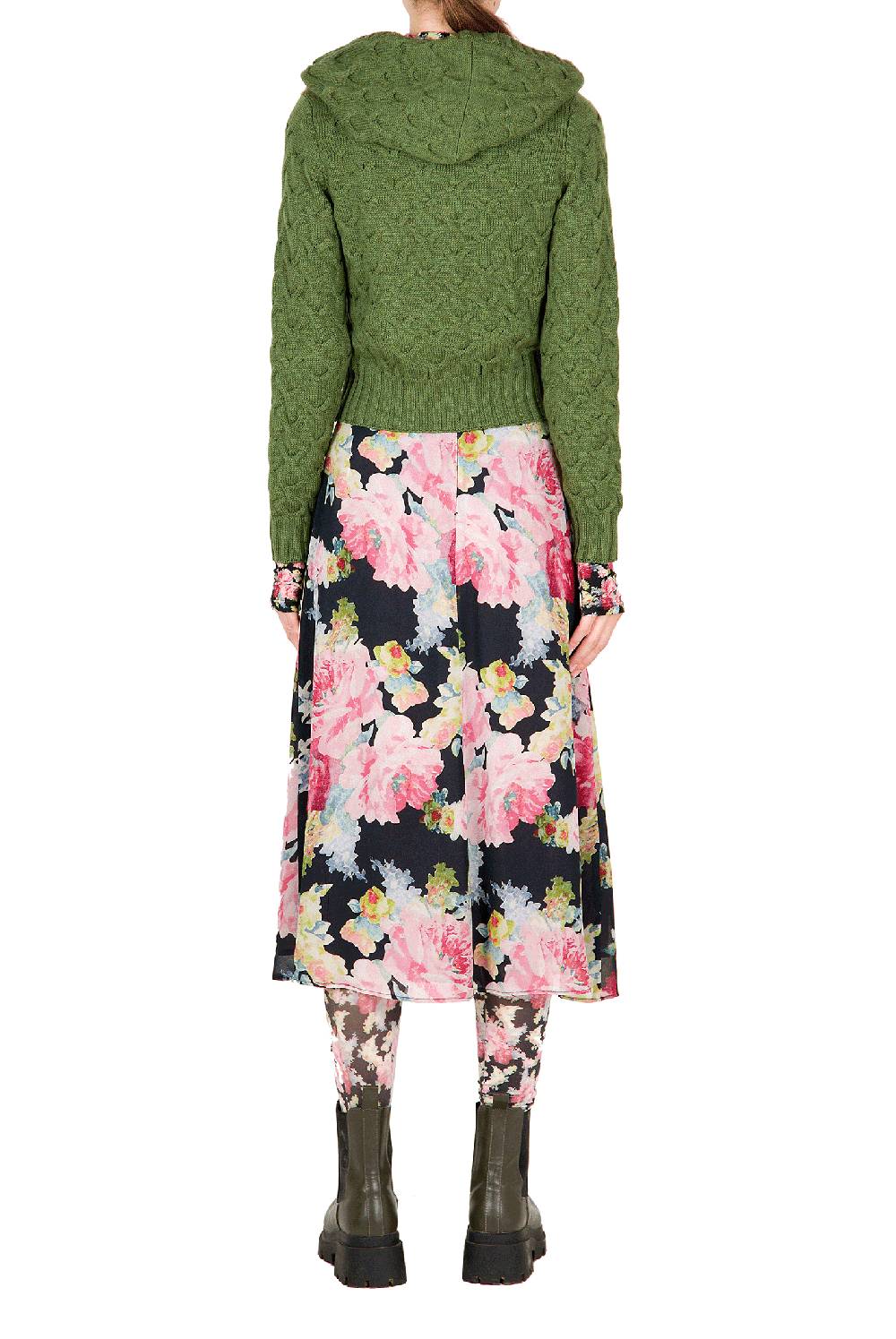 Luisa Beccaria Cardigan in lana a trecce In Vendita