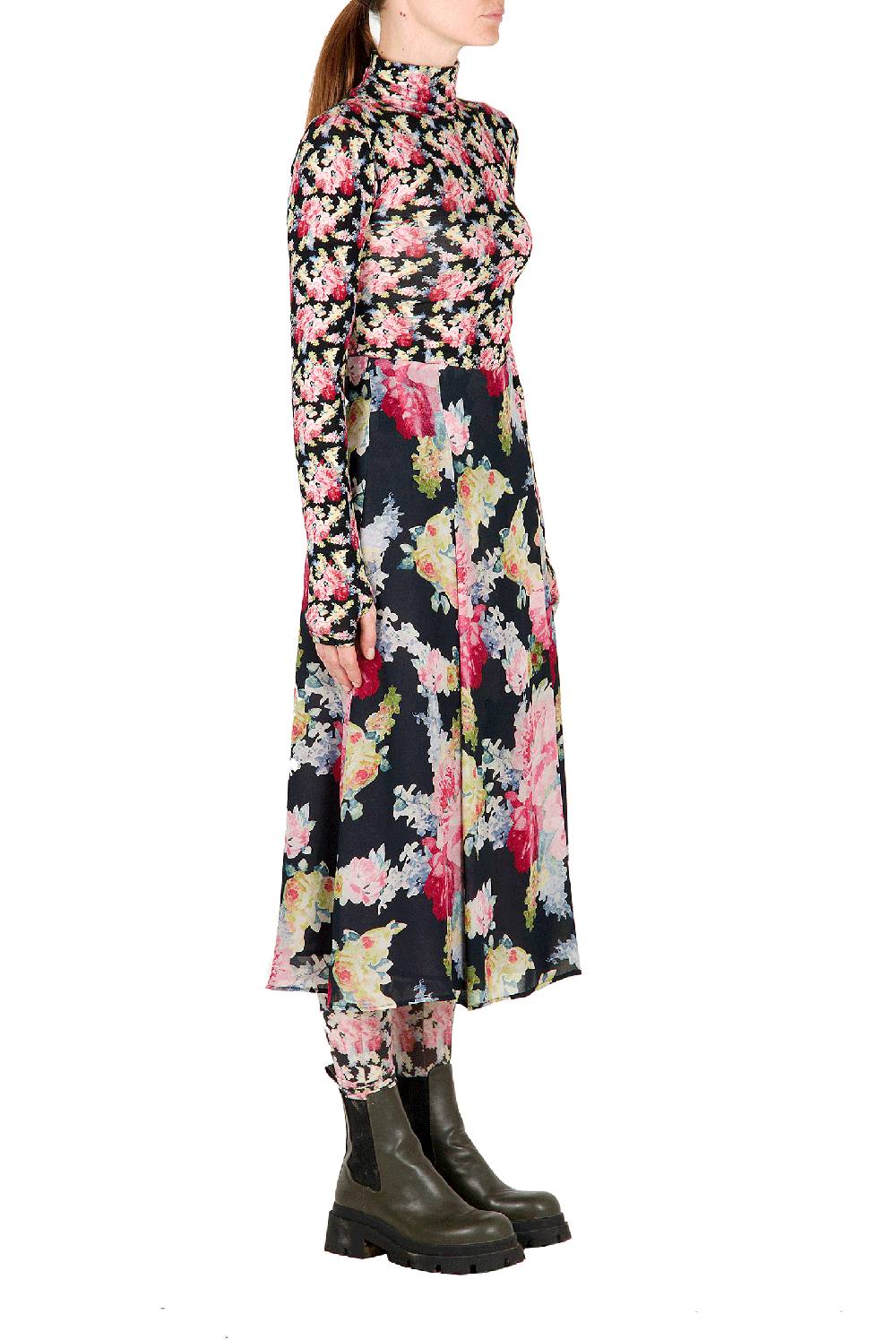 Luisa Beccaria Gonna in crepe floreale Saldi