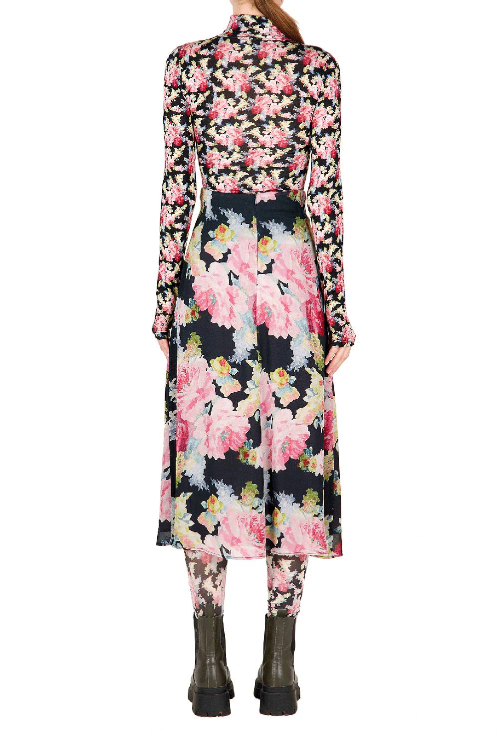 Luisa Beccaria Gonna in crepe floreale Saldi