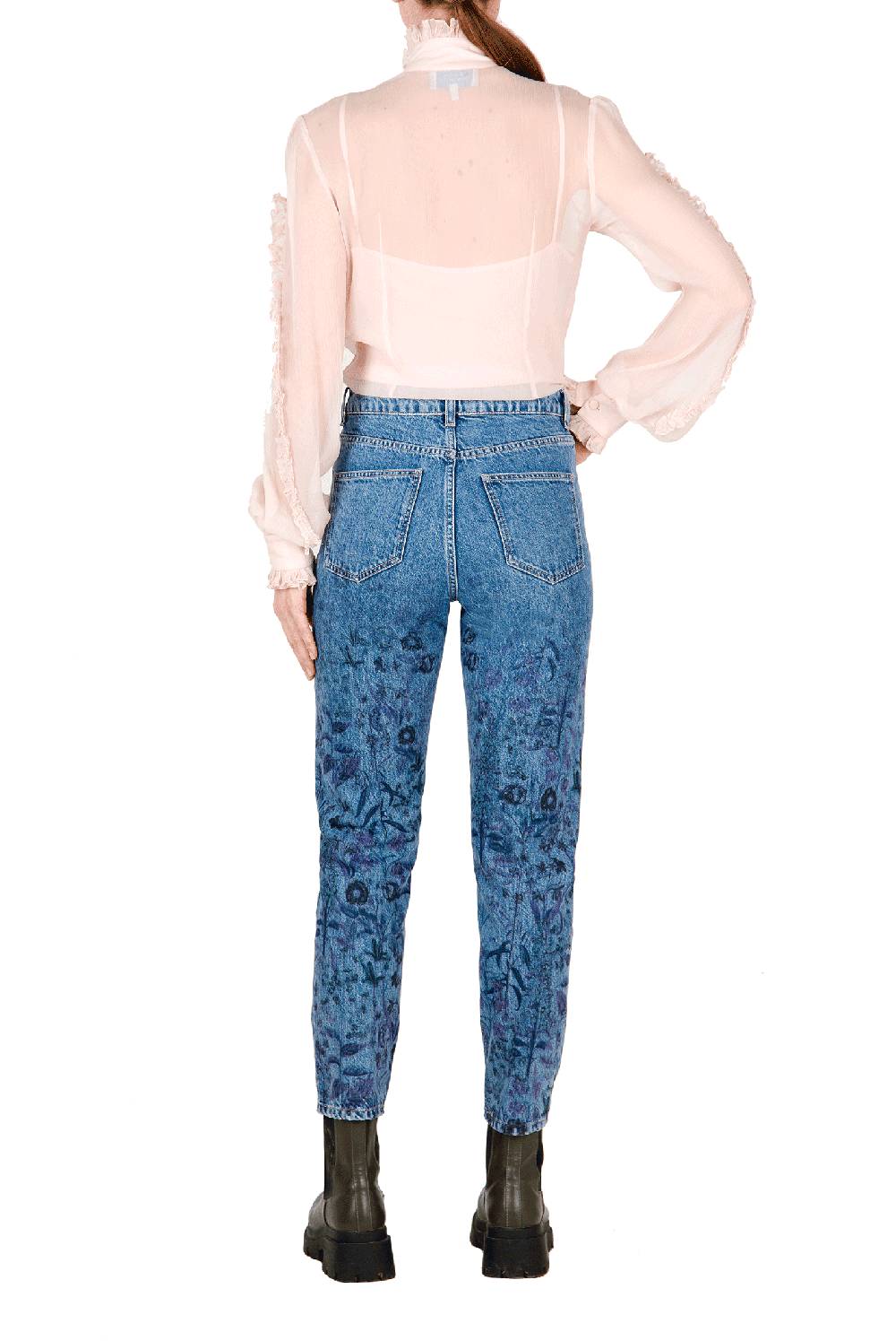 Luisa Beccaria Camicetta in chiffon con volant Offerte