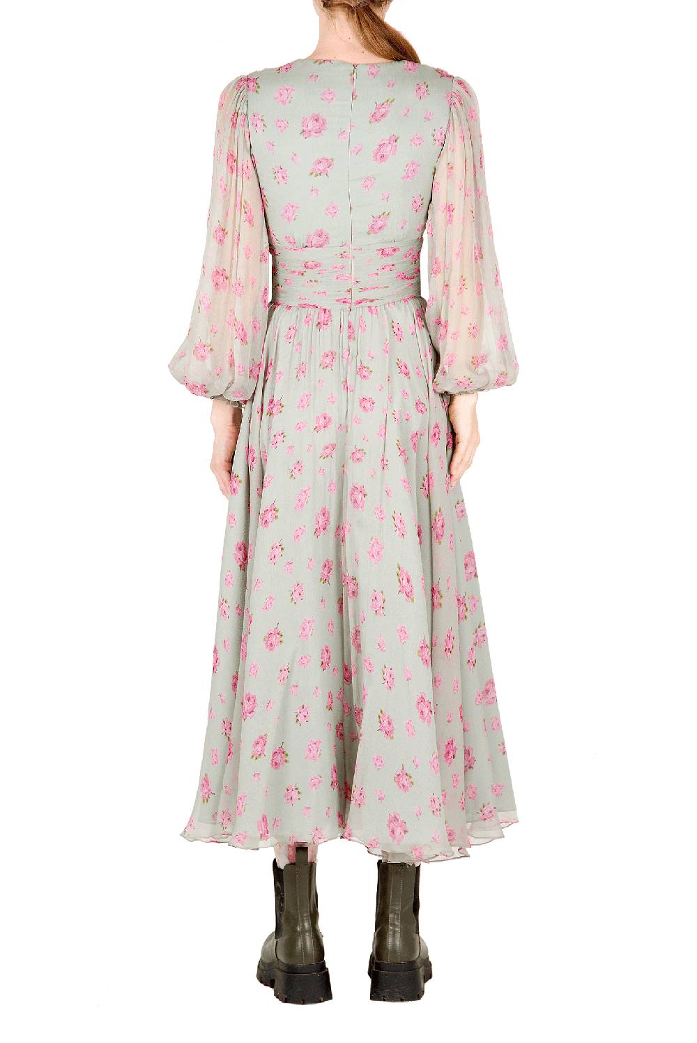 Luisa Beccaria Abito in chiffon floreale Vendita Calda