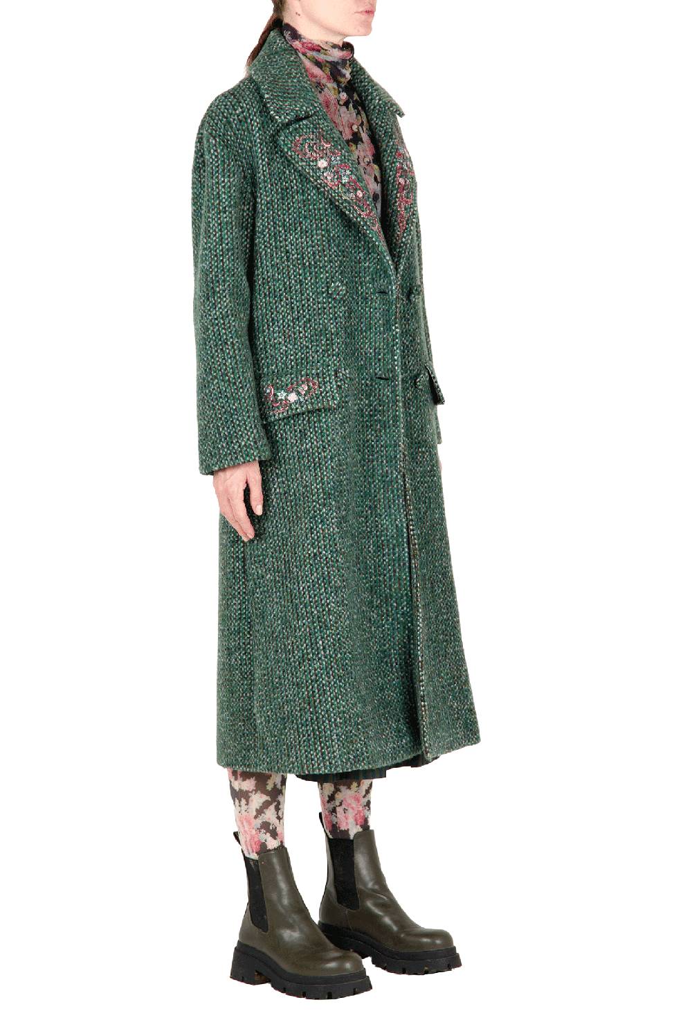 Luisa Beccaria Cappotto ricamato Super sconto