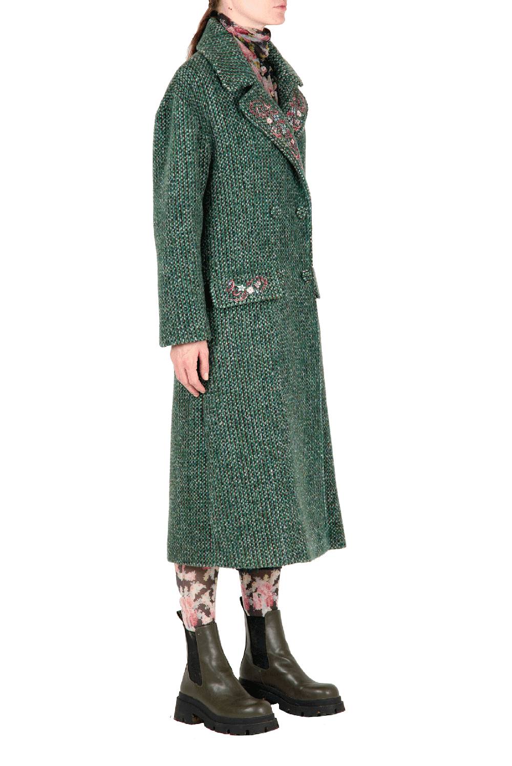Luisa Beccaria Cappotto ricamato Super sconto