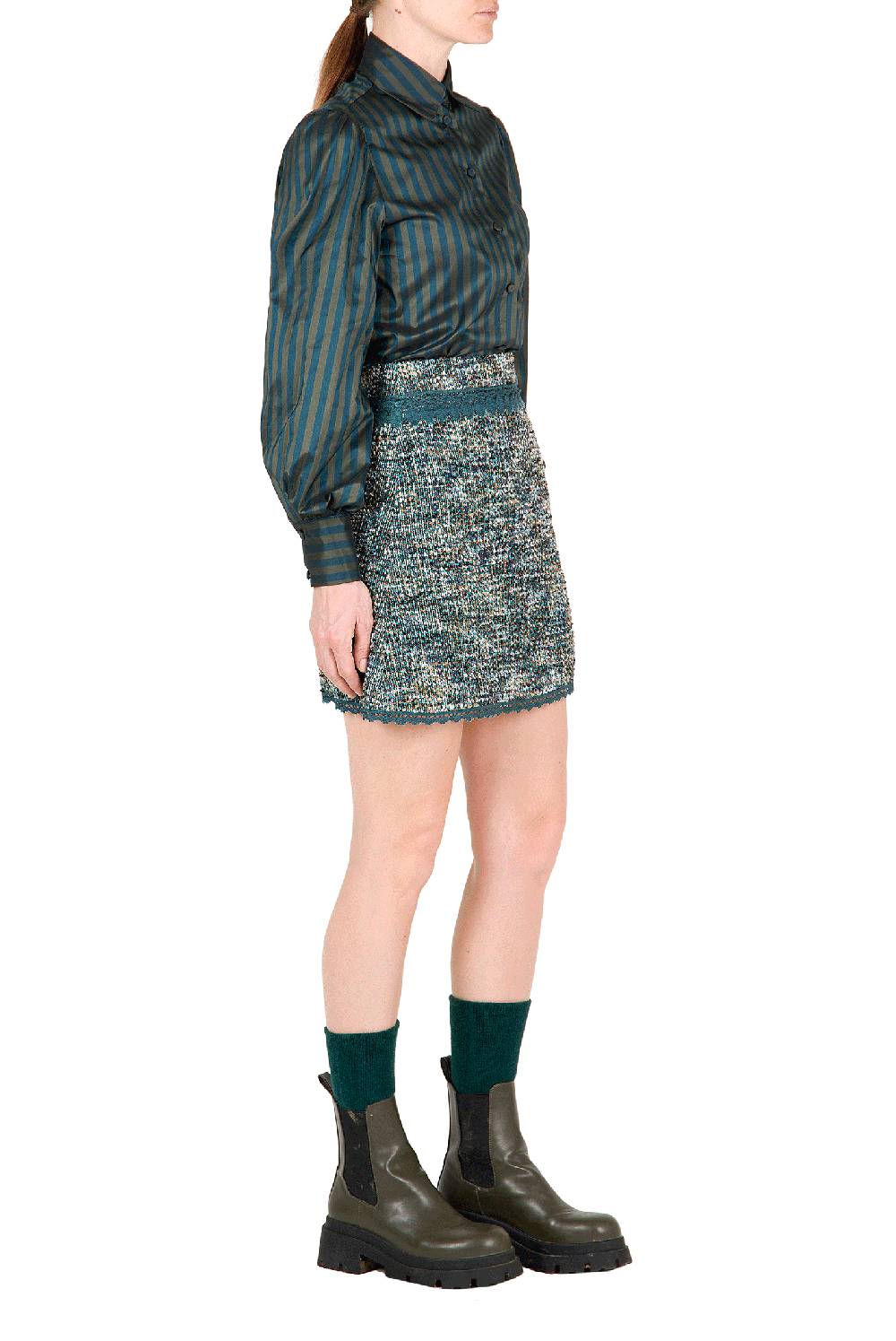 Luisa Beccaria Blusa a righe in taffettà Soddisfazione Garantita