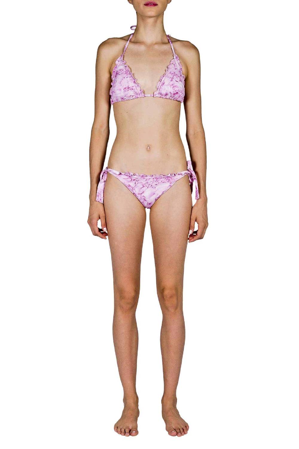 Luisa Beccaria Bikini Triangolo E Slip Rosa Rose Italia