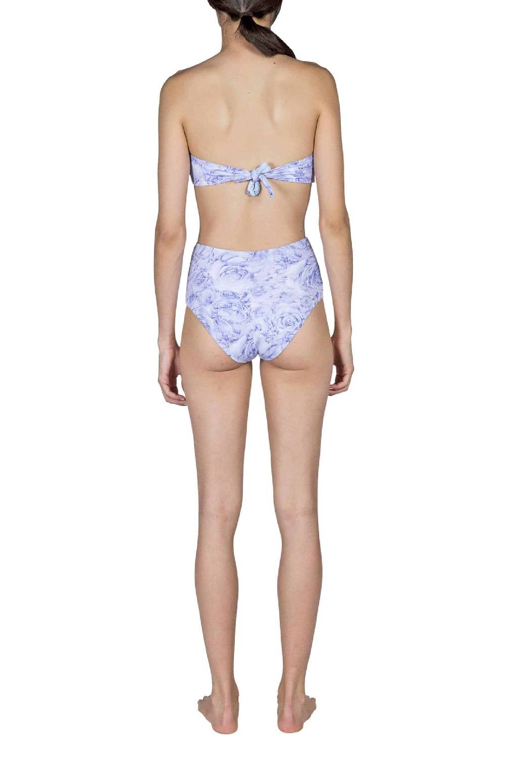 Luisa Beccaria Fascia E Vita Alta Slip Bikini Lilla Rose 2025