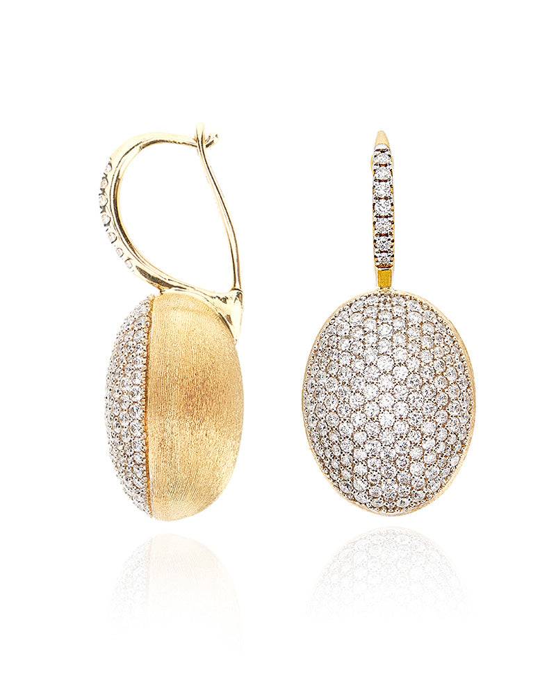 Nanis Orecchini "CILIEGINE" con boules pendenti in oro e diamanti (grandi) – Nanis Italian Jewels Nuovo