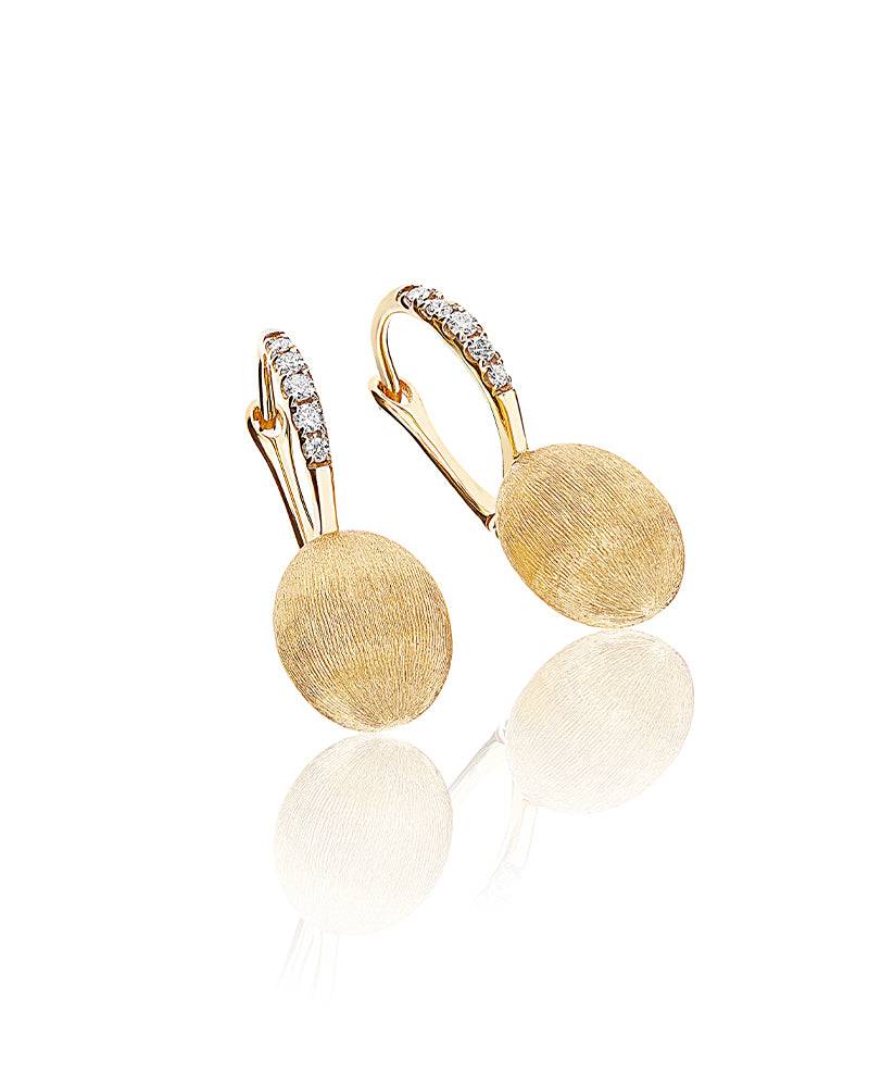 Nanis Orecchini "CILIEGINE" con boules pendenti in oro e dettagli in diamant – Nanis Italian Jewels Vendita