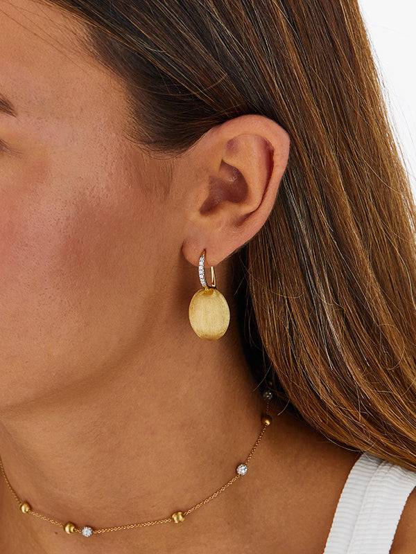 Nanis Orecchino "CILIEGINA" con boule pendente in oro e dettagli di diamanti – Nanis Italian Jewels Promozione