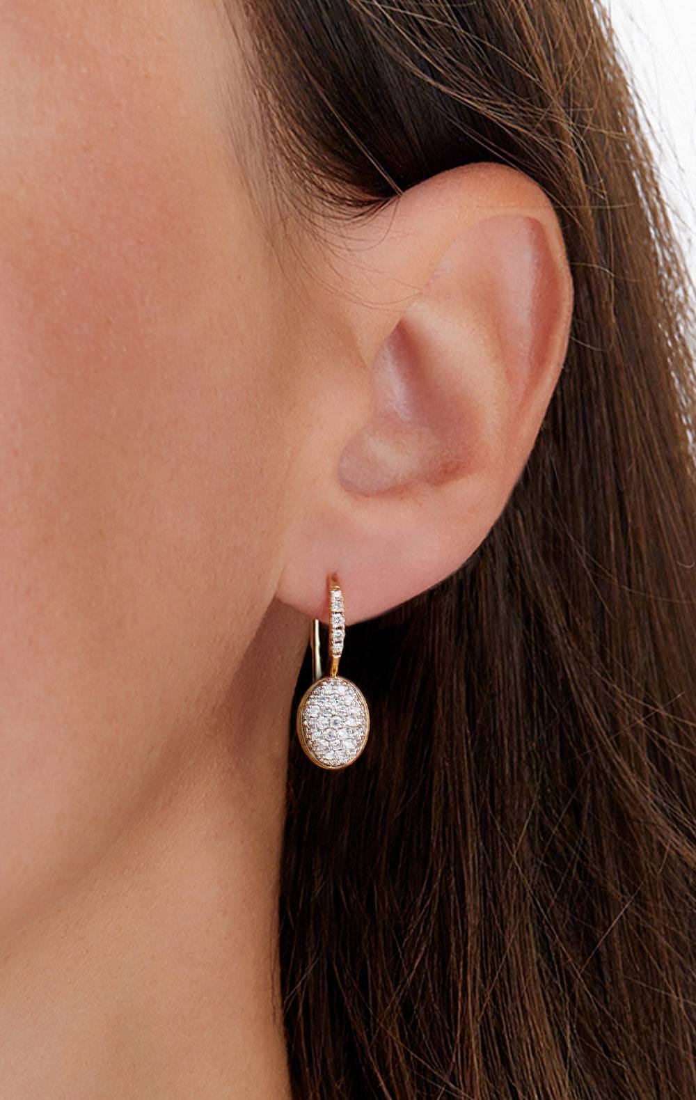 Nanis Orecchini "CILIEGINE" con boules pendenti in oro e diamanti (piccoli) – Nanis Italian Jewels Pezzi Unici