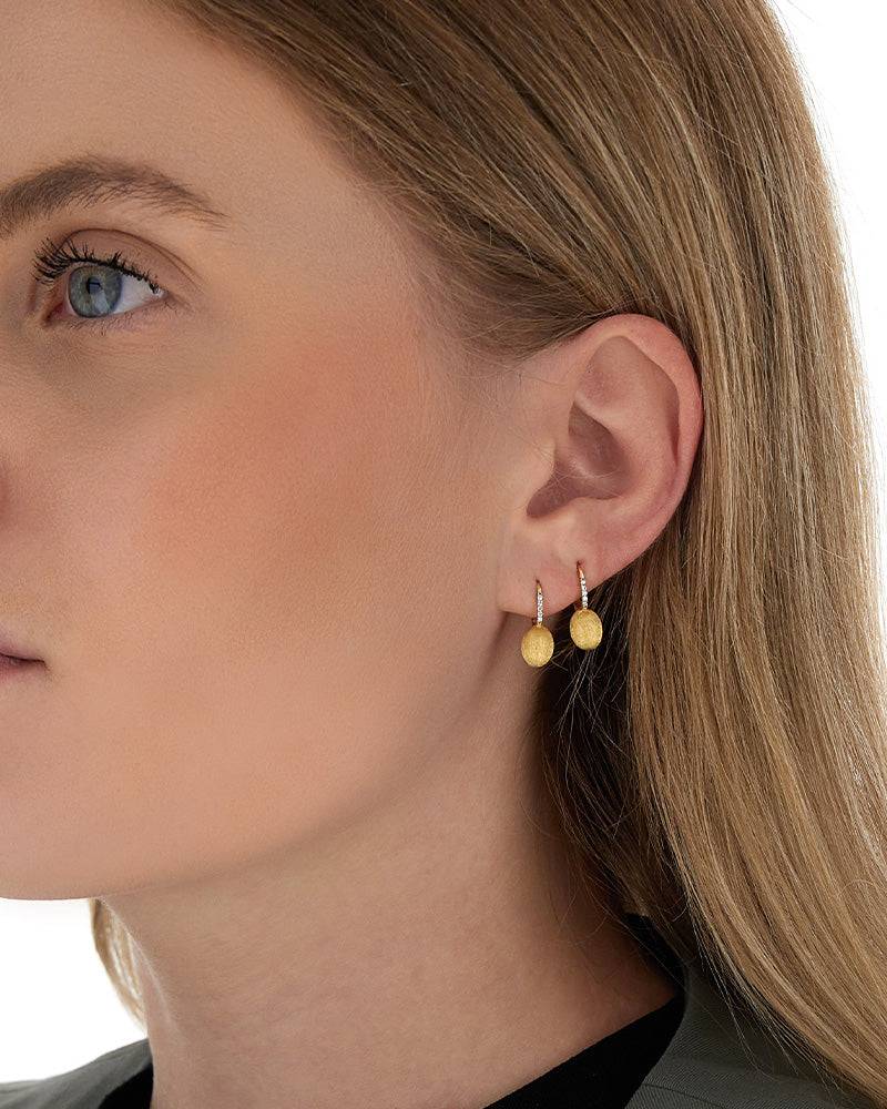 Nanis Orecchini "BABY CILIEGINE" con boules pendenti in oro e dettagli di di – Nanis Italian Jewels Soddisfazione Garantita