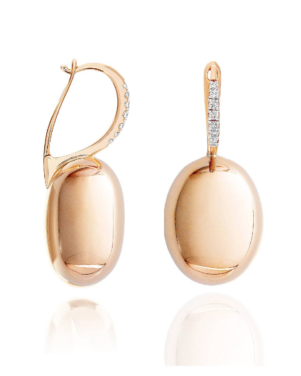 Nanis Orecchini "CILIEGINE" con boules in oro rosa e dettagli di diamanti (g – Nanis Italian Jewels Acquista Ora