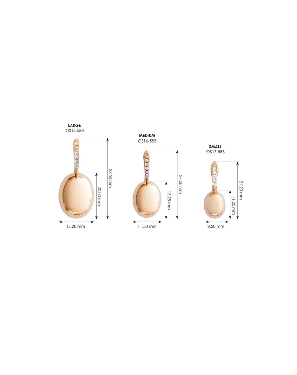 Nanis Orecchini "CILIEGINE" con boules in oro rosa e dettagli di diamanti (g – Nanis Italian Jewels Acquista Ora