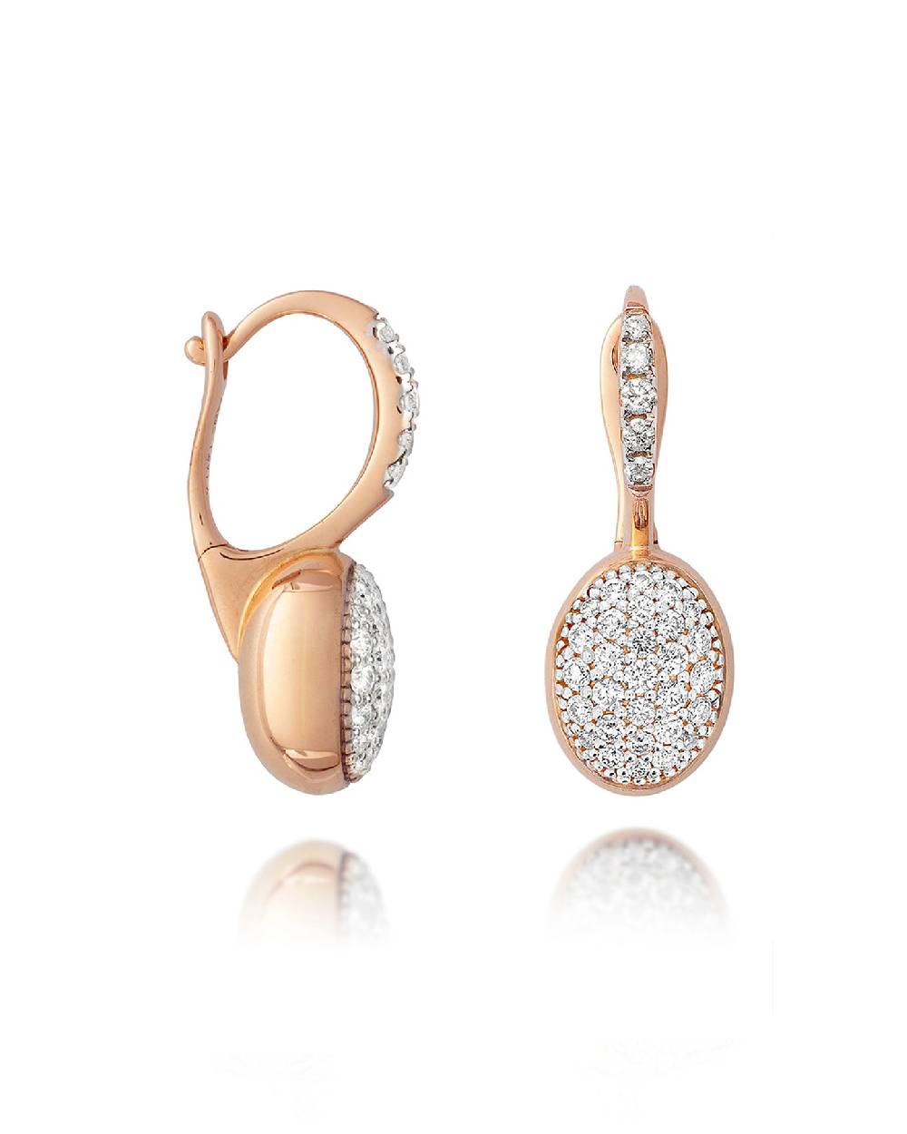 Nanis Orecchini "CILIEGINE" con boules in oro rosa e diamanti (piccoli) – Nanis Italian Jewels Fino Al -60%