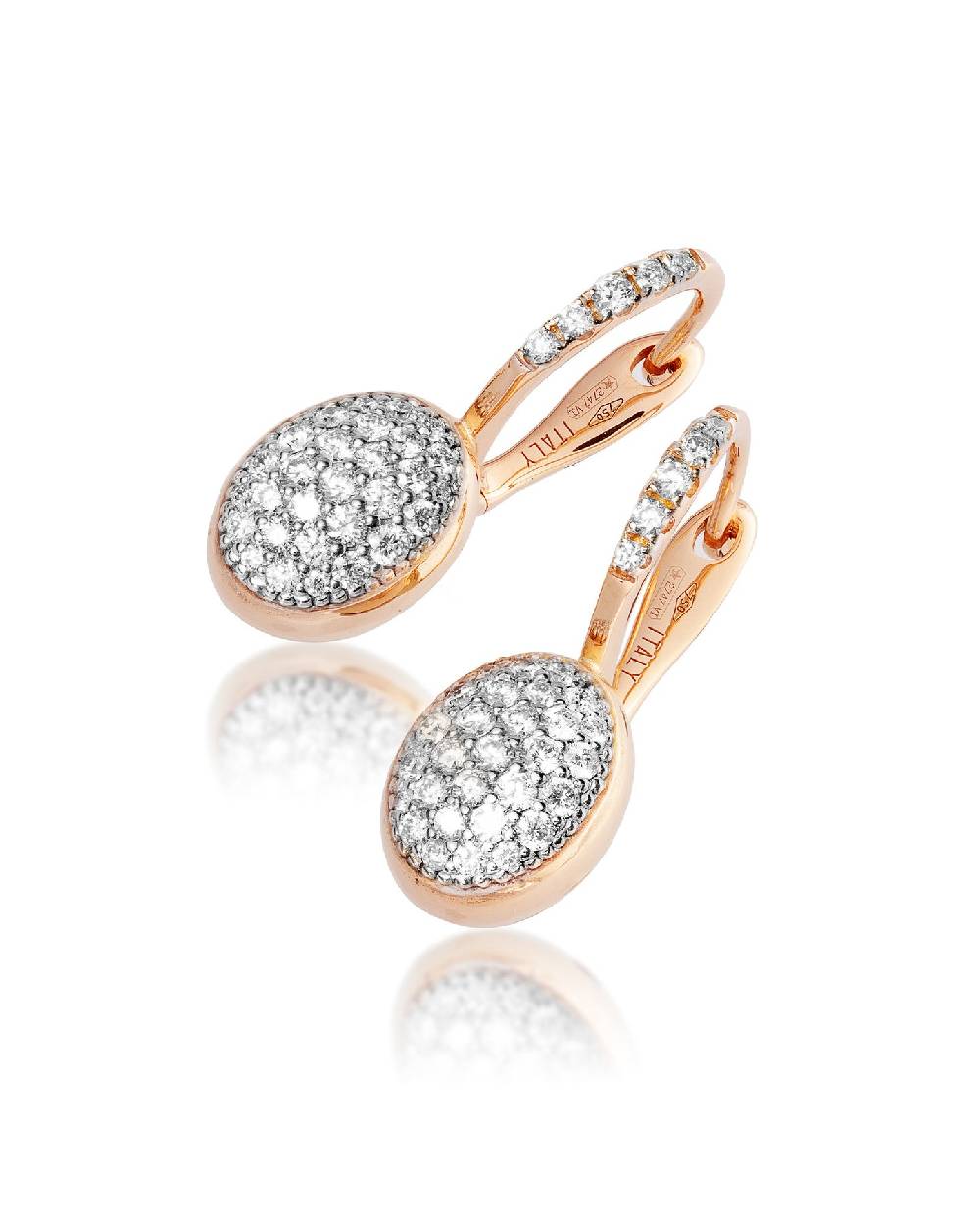 Nanis Orecchini "CILIEGINE" con boules in oro rosa e diamanti (piccoli) – Nanis Italian Jewels Fino Al -60%