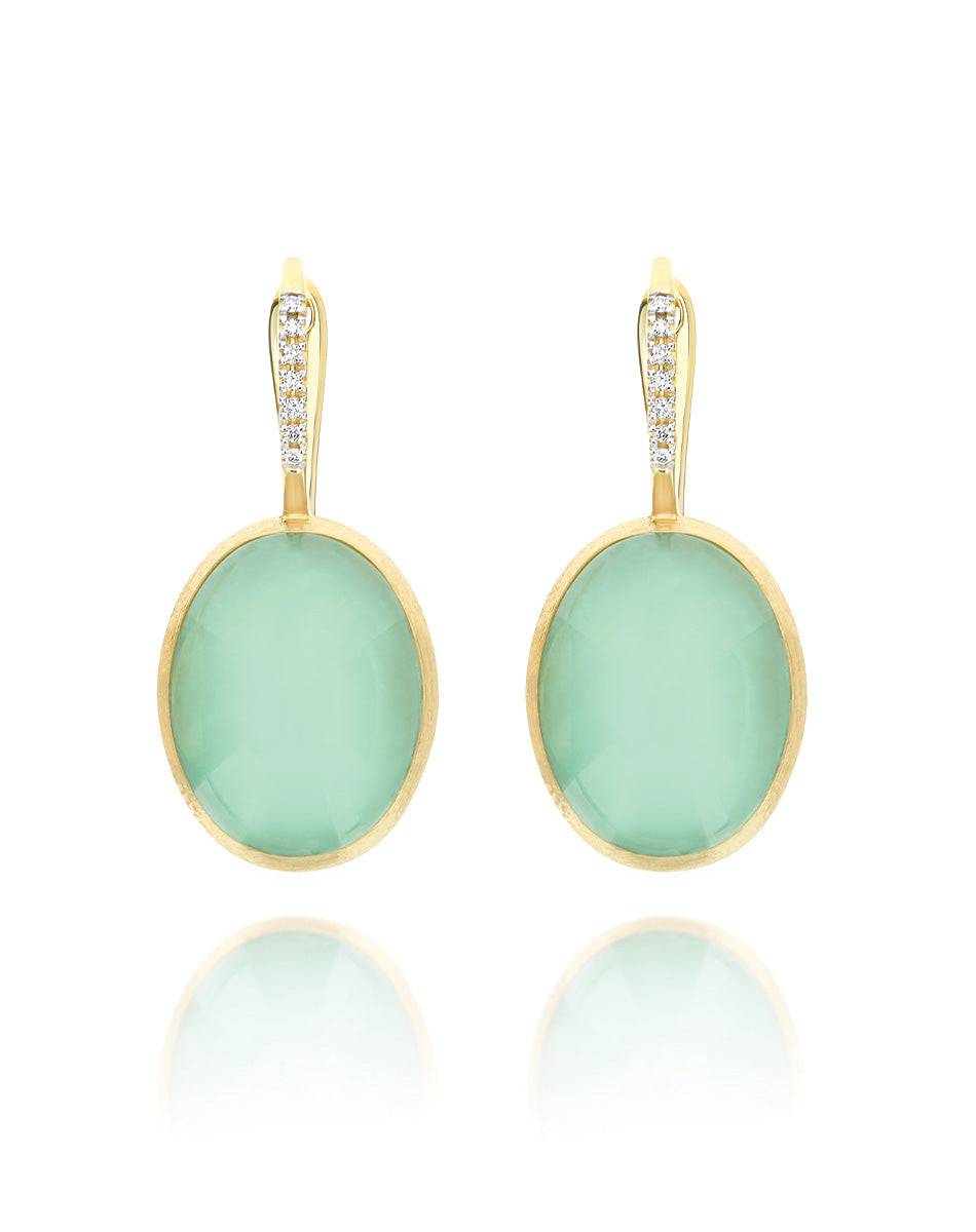 Nanis Orecchini Ciliegine Lattementa "Boules" in oro inciso, diamanti, crist – Nanis Italian Jewels