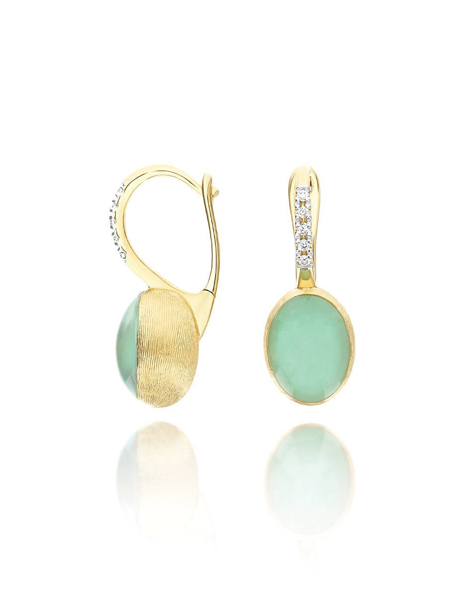 Nanis Orecchini Ciliegine Lattementa "Boules" in oro inciso, diamanti, crist – Nanis Italian Jewels Novità