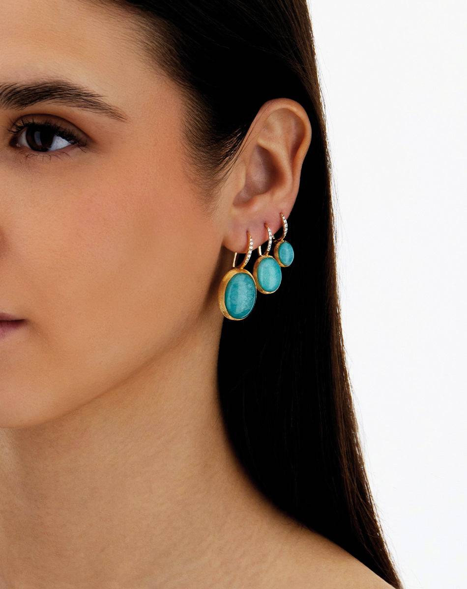 Nanis Orecchini Ciliegine Anice "Boules" in oro inciso, diamanti, cristallo – Nanis Italian Jewels Economico