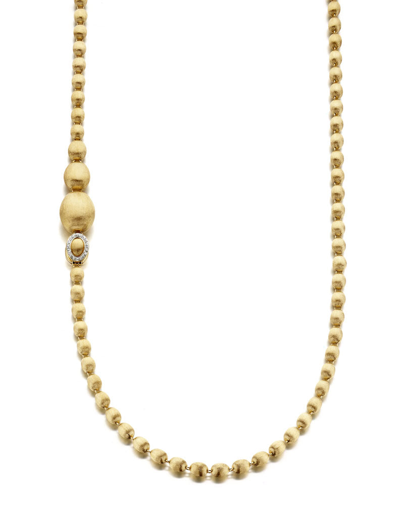 Nanis Collana iconica "IVY" convertibile con boules in oro incise a mano e d – Nanis Italian Jewels In Vendita
