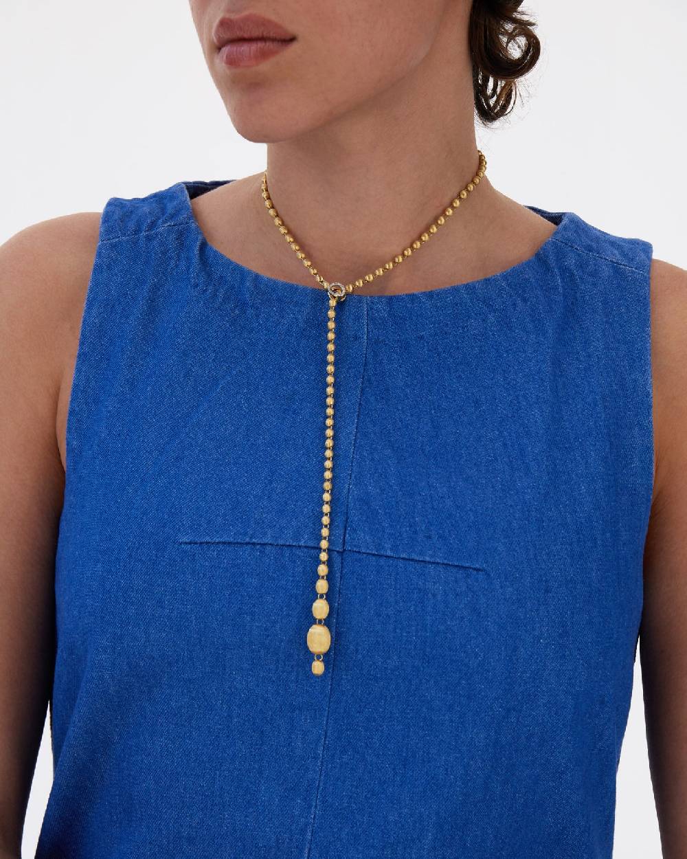 Nanis Collana iconica "IVY" slim convertibile con boules in oro giallo incis – Nanis Italian Jewels Hotsell