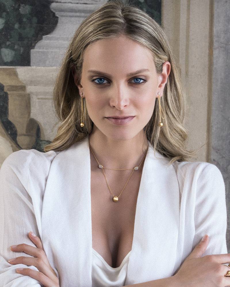 Nanis Collana "LUCE" convertibile 3 in 1 in oro e diamanti (grande) – Nanis Italian Jewels In Saldo