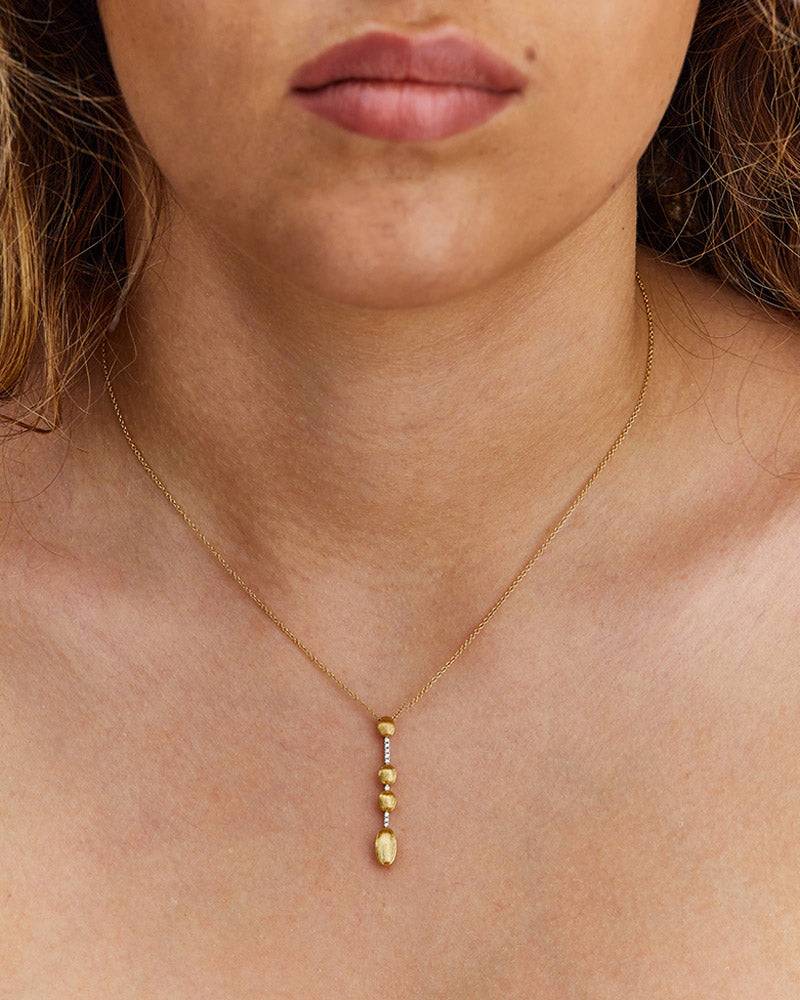 Nanis Collana "DANCING ÉLITE" con ciondolo contemporaneo in oro e diamanti – Nanis Italian Jewels Italia