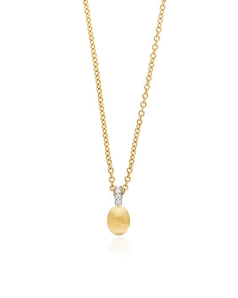 Nanis Collana "DANCING ÉLITE" con ciondolo piccolo in oro e accenti di diama – Nanis Italian Jewels