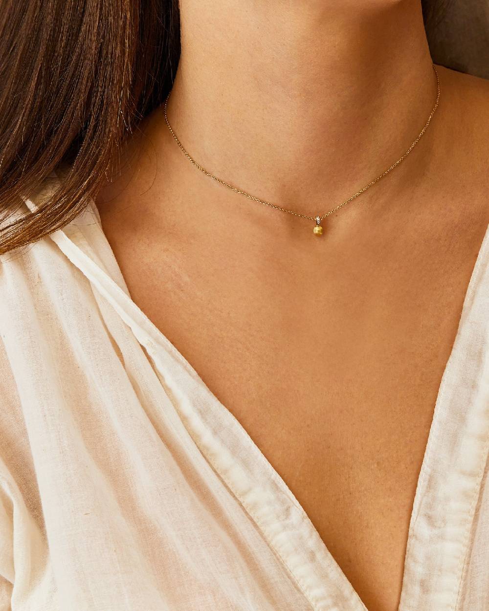 Nanis Collana "DANCING ÉLITE" con ciondolo piccolo in oro e accenti di diama – Nanis Italian Jewels Promozione