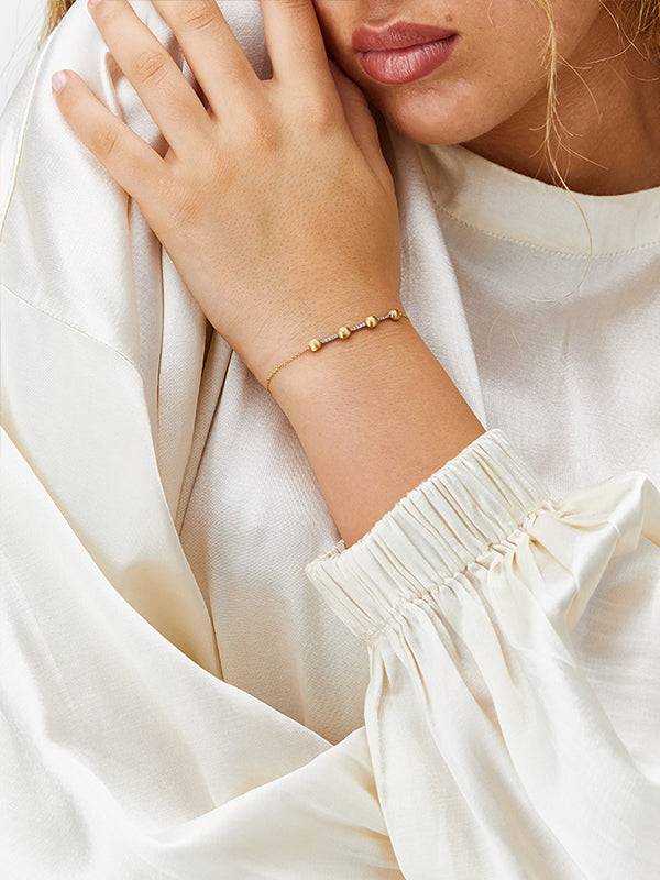 Nanis Bracciale "DANCING ÉLITE" in oro e barretta di diamanti – Nanis Italian Jewels Sottocosto