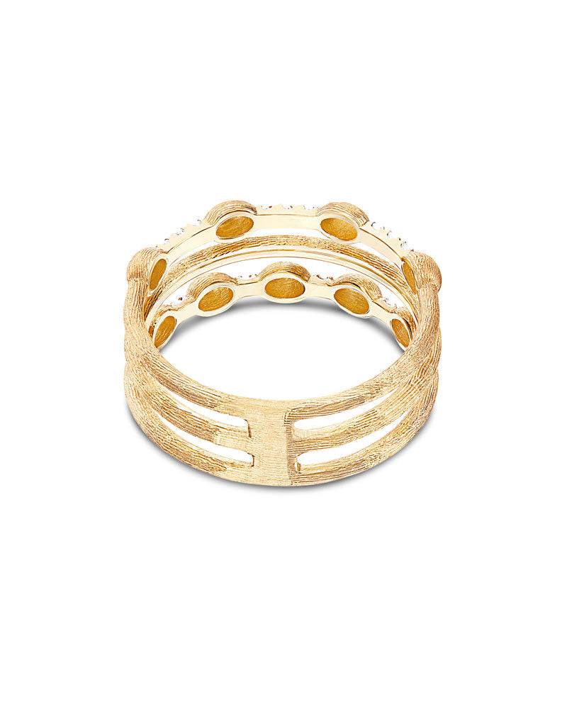 Nanis Anello "DANCING ÉLITE" a tripla fascia in oro e diamanti – Nanis Italian Jewels Soddisfazione Garantita