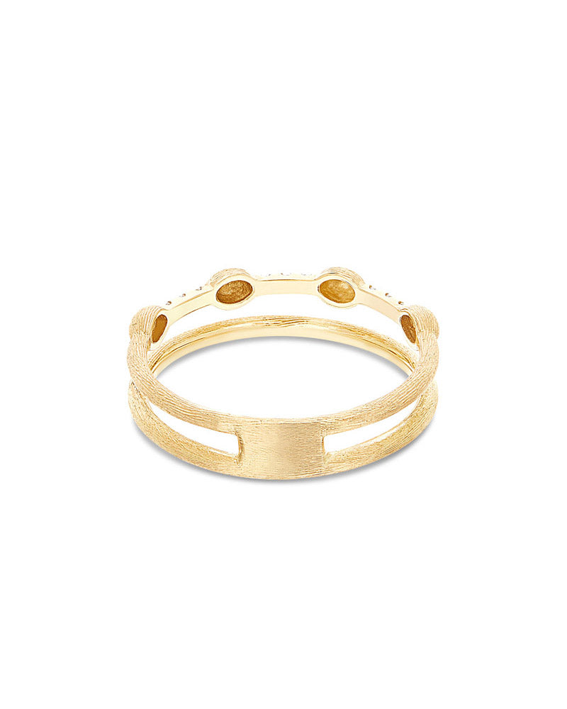 Nanis Anello "DANCING ÉLITE" a doppia fascia con boules in oro e barrette di – Nanis Italian Jewels Negozi Online