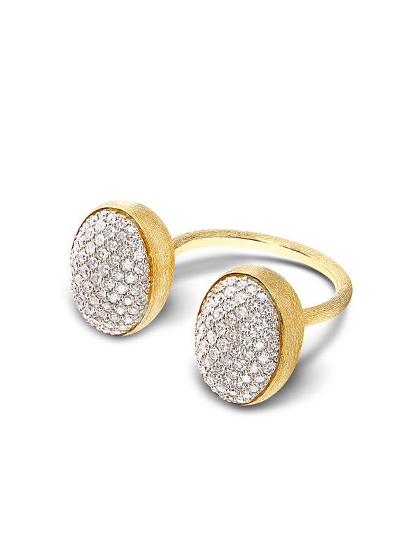 Nanis Anello iconico "BUBBLE" con due boules in oro e diamanti (piccolo) – Nanis Italian Jewels Presa