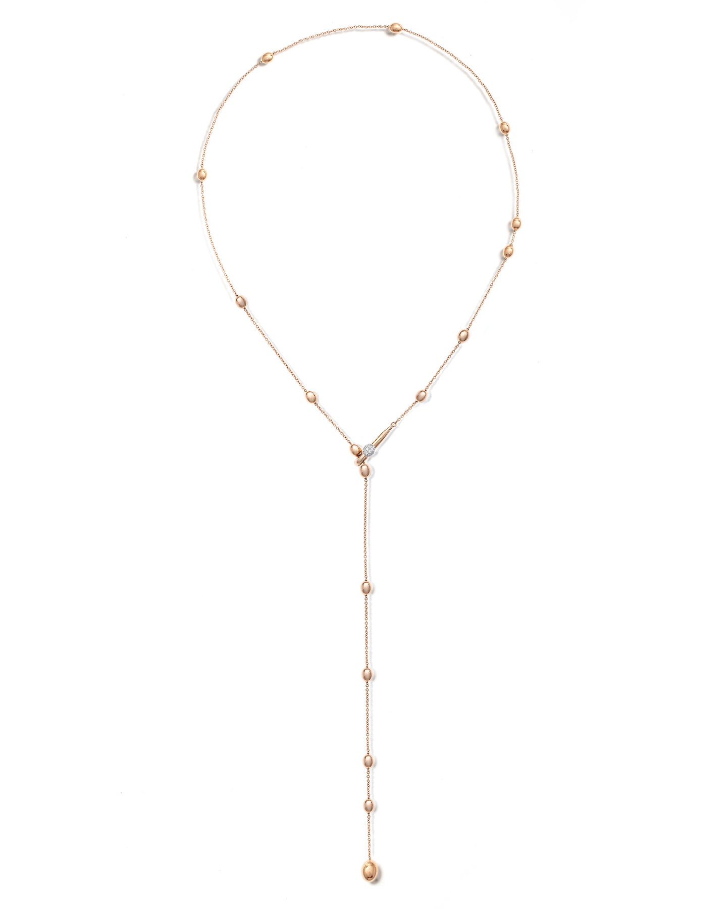 Nanis Collana a Y "SOFFIO" in oro rosa e diamanti – Nanis Italian Jewels