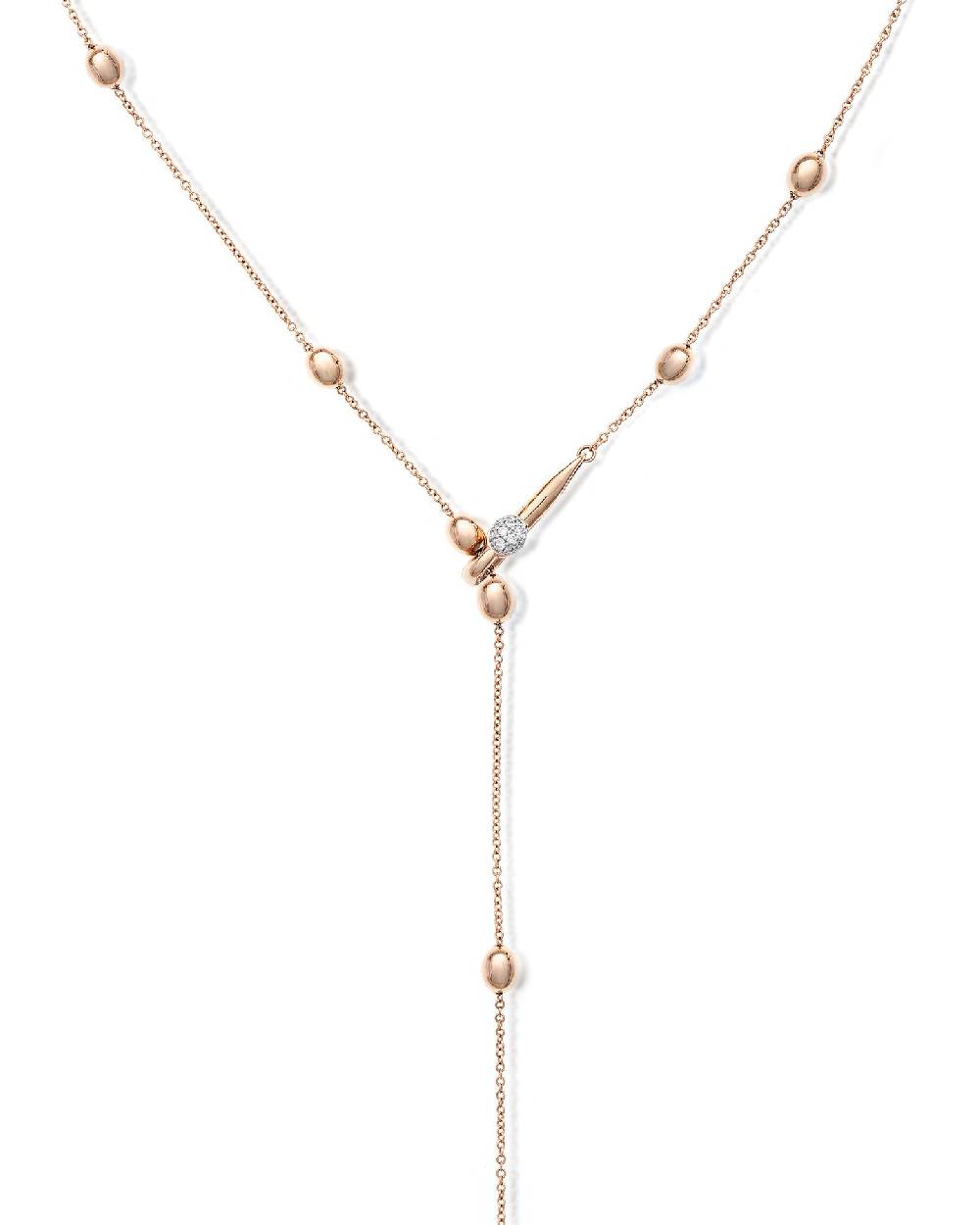 Nanis Collana a Y "SOFFIO" in oro rosa e diamanti – Nanis Italian Jewels Consegna Veloce