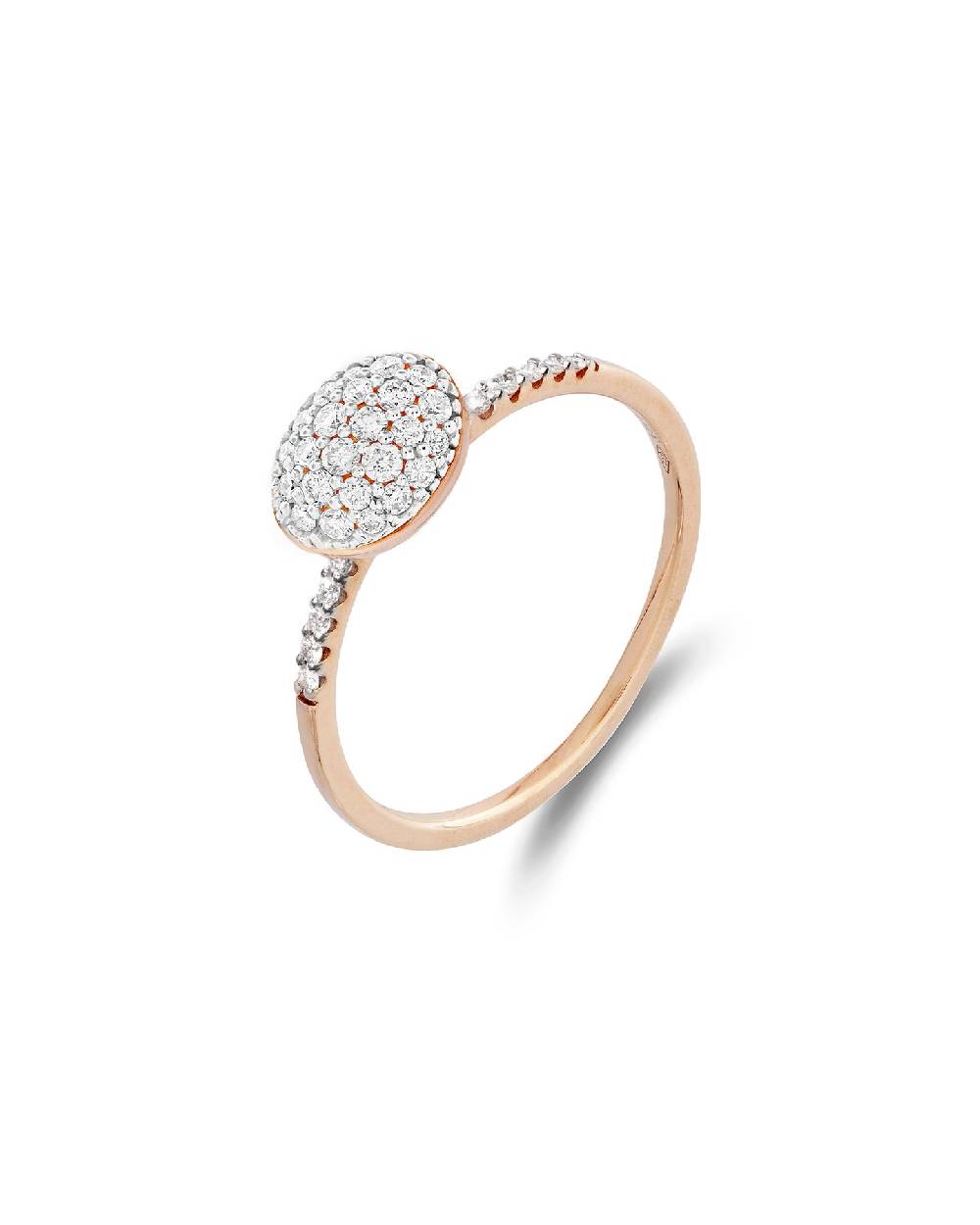 Nanis Anello di fidanzamento "DANCING ÉLITE" romantico in oro rosa e diamant – Nanis Italian Jewels