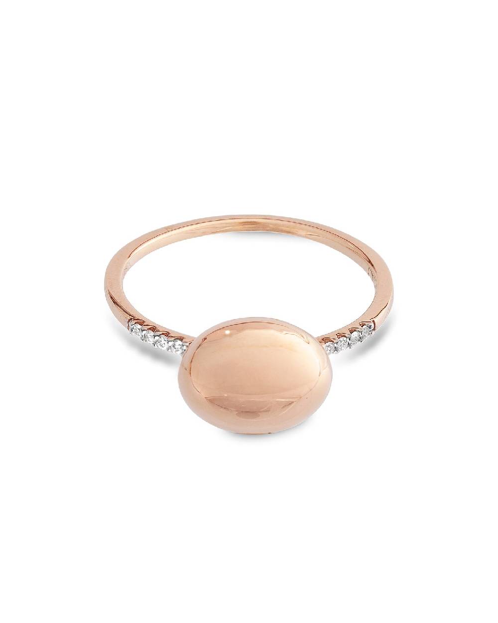Nanis Anello "DANCING ÉLITE" con boule in oro rosa e pavè di diamanti (picco – Nanis Italian Jewels 2025