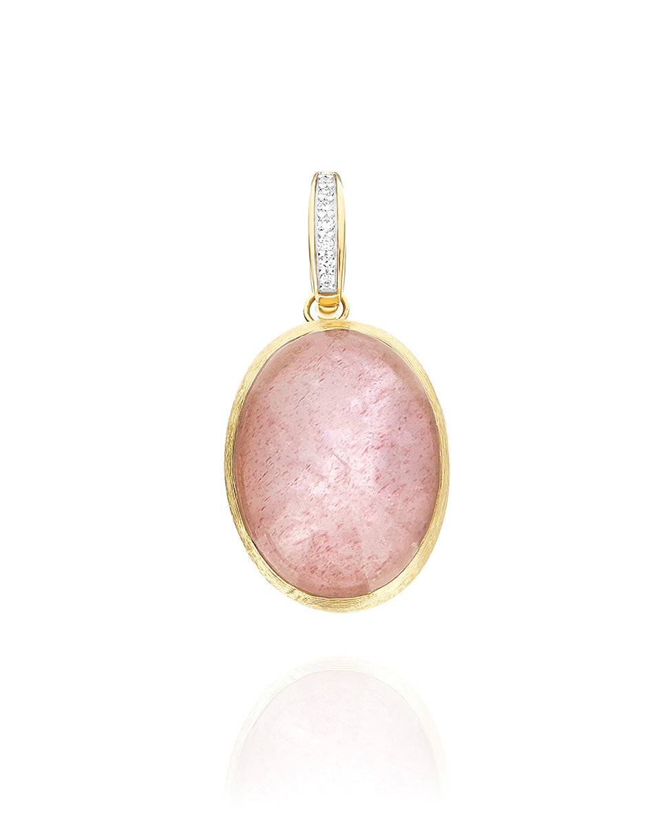 Nanis Charm Rosolio "Boules" in oro inciso, diamanti, cristallo di rocca, qu – Nanis Italian Jewels