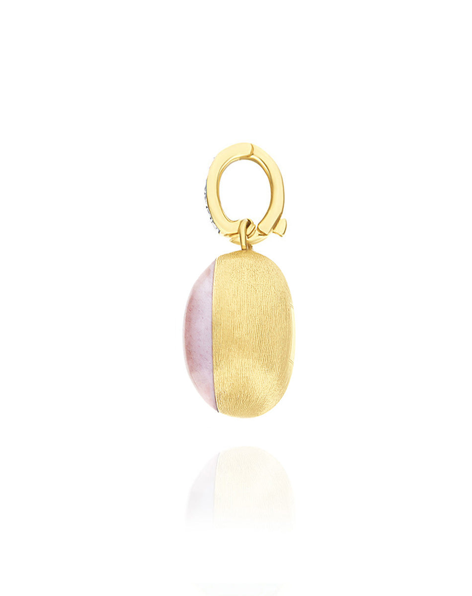Nanis Charm Rosolio "Boules" in oro inciso, diamanti, cristallo di rocca, qu – Nanis Italian Jewels Acquista Ora