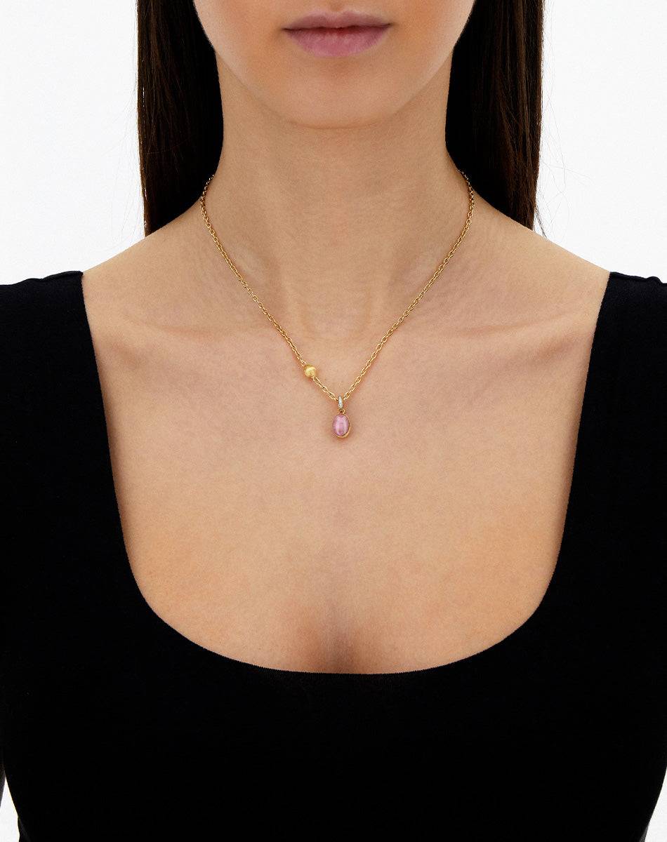 Nanis Charm Rosolio "Boules" in oro inciso, diamanti, cristallo di rocca, qu – Nanis Italian Jewels Consegna Veloce
