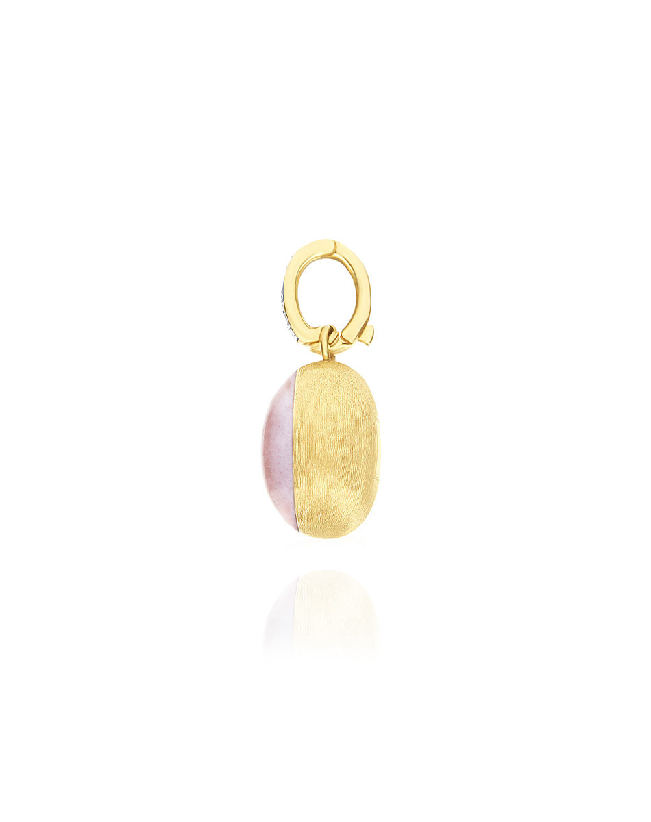 Nanis Charm Rosolio "Boules" in oro inciso, diamanti, cristallo di rocca, qu – Nanis Italian Jewels Consegna Veloce