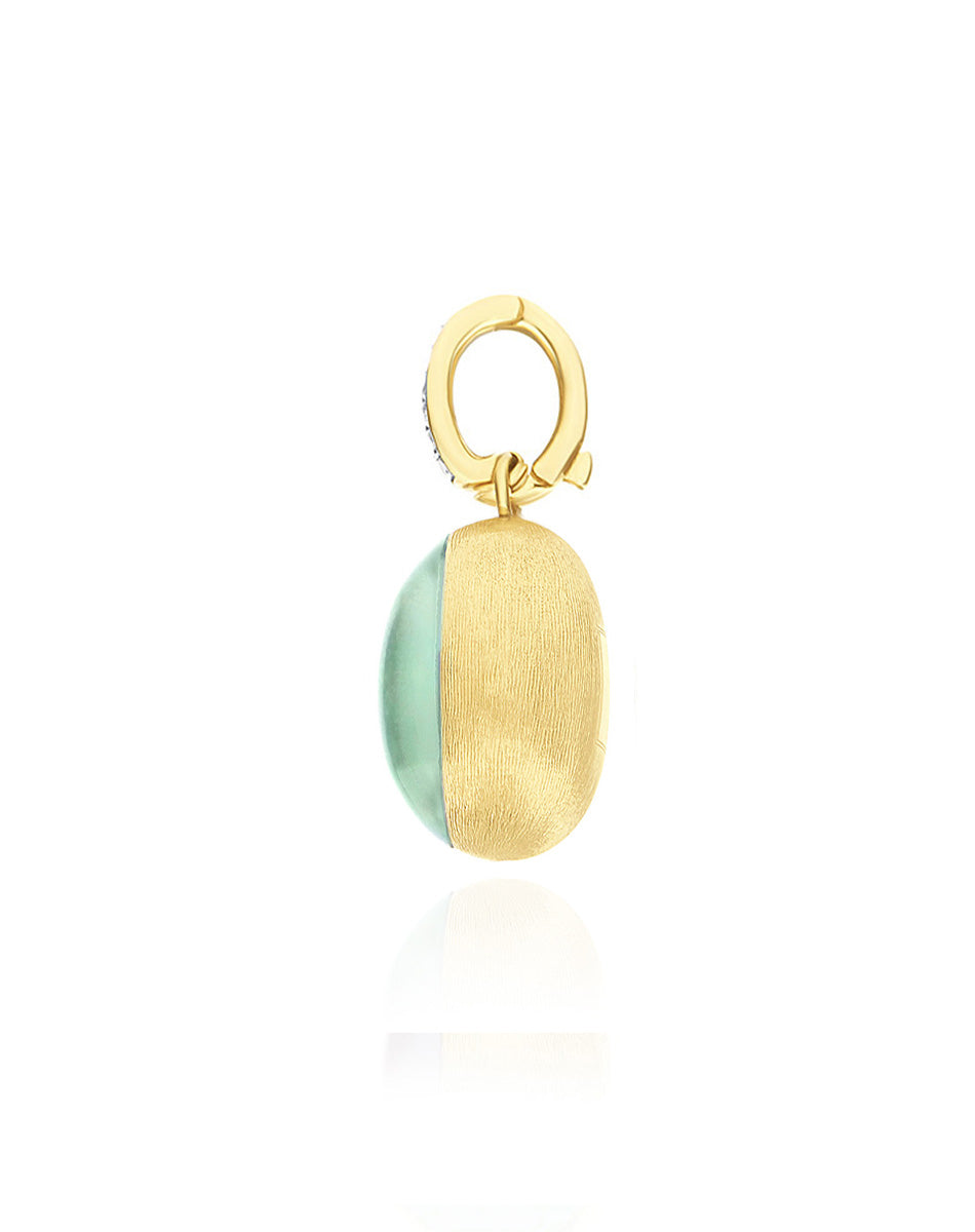 Nanis Charm Lattementa "Boules" in oro inciso, diamanti, cristallo di rocca – Nanis Italian Jewels Fino Al -60%
