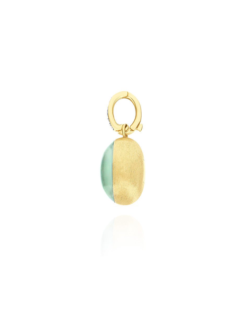 Nanis Charm Lattementa "Boules" in oro inciso, diamanti, cristallo di rocca – Nanis Italian Jewels Shopping Online