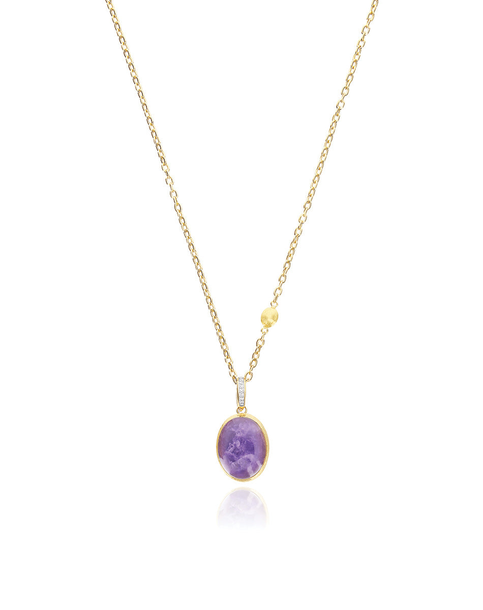 Nanis Charm Violetta "Boules" in oro inciso, diamanti, lepidolite e madreper – Nanis Italian Jewels Prezzo Ridotto