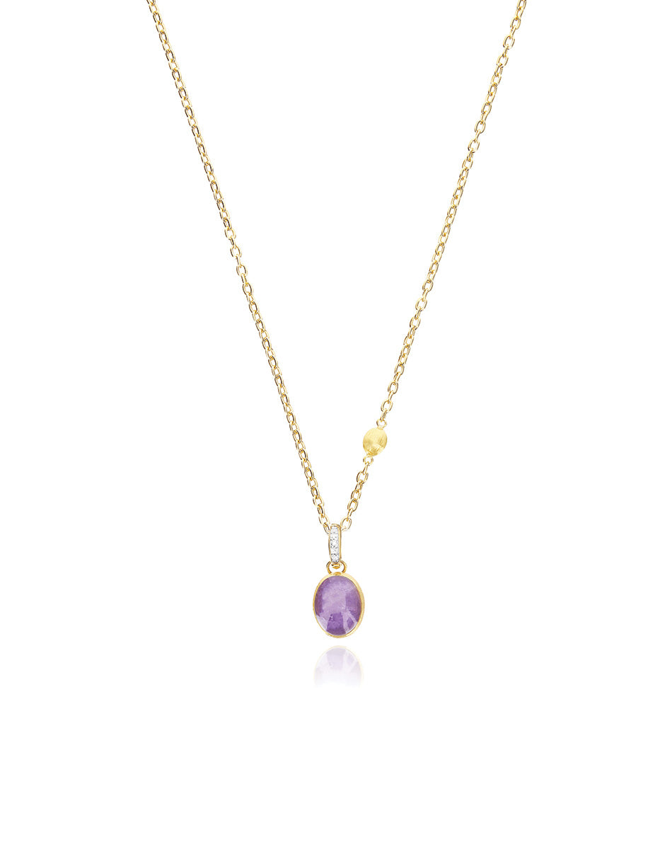 Nanis Charm Violetta "Boules" in oro inciso, diamanti, lepidolite e madreper – Nanis Italian Jewels Sottocosto